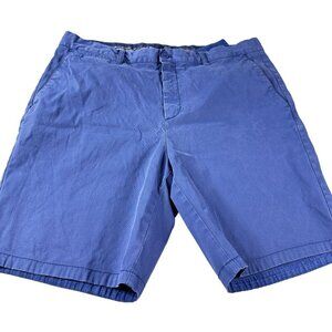Johnnie O Chino Shorts Mens Casual Athletic Flat Front Bottom Lounge Blue  38